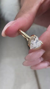 Pilar Engagement Ring 3.1ct TCW, 14K Gold