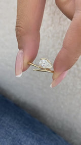Diamond Promise Ring 0.8 ct Yellow Gold
