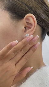 Diamond Stud Earrings 1.9 ct White Gold