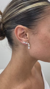 Diamond Drop Earrings 2.7 ct White Gold