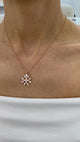 Diamond Pendant Necklace 1.4 ct Rose Gold