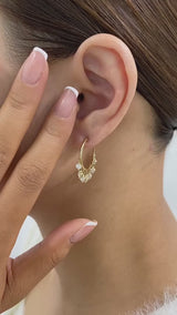 Diamond Hoop Earrings 1.6 ct Yellow Gold