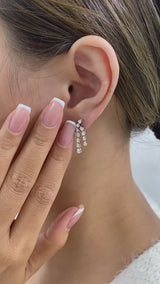 Diamond Drop Earrings 1 ct White Gold