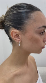 Diamond Dangle Earrings 0.9 ct White Gold