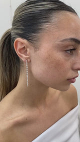 Diamond Drop Earrings 2.4 ct White Gold