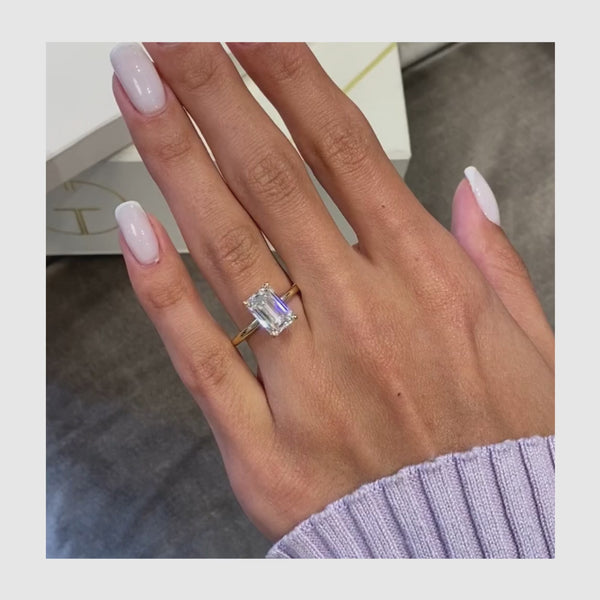 Layne - Emerald Cut 3.15 Carat Diamond Engagement Ring