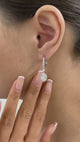 Diamond Dangle Earrings 2.2 ct White Gold