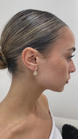 Diamond Dangle Earrings 1.5 ct Yellow Gold