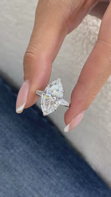Velisse Engagement Ring 7.6ct TCW, White Gold 14K