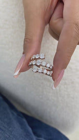 Diamond Wrap Ring 3.1 ct Rose Gold