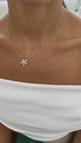 Diamond Pendant Necklace 0.9 ct Yellow Gold