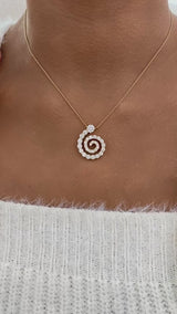 Diamond Pendant Fashion Necklace 2.75 ct TCW, Yellow Gold 14K