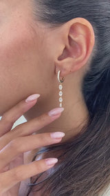 Diamond Dangle Earrings 2.2 ct Yellow Gold