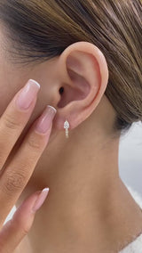 Diamond Hoop Earrings 0.2 ct Yellow Gold