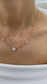 Diamond Pendant Necklace 1 ct Rose Gold