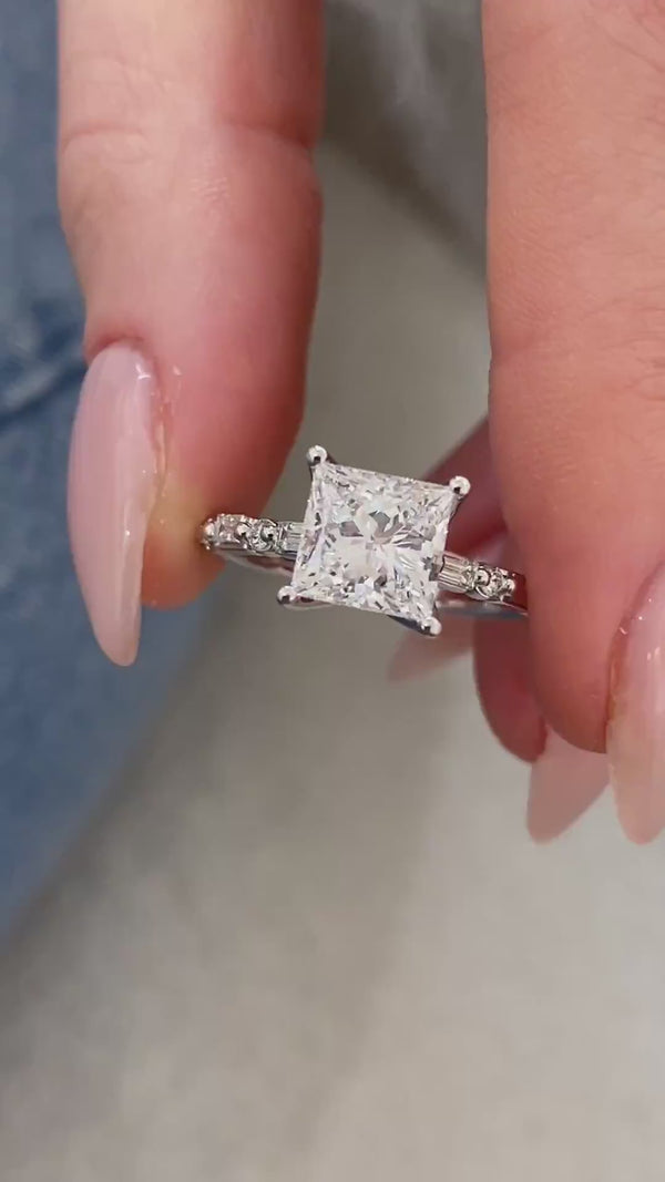 Cadenza Engagement Ring 2.45 Carat White Gold