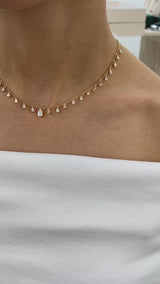 Diamond Chain Necklace 2.6 ct Yellow Gold