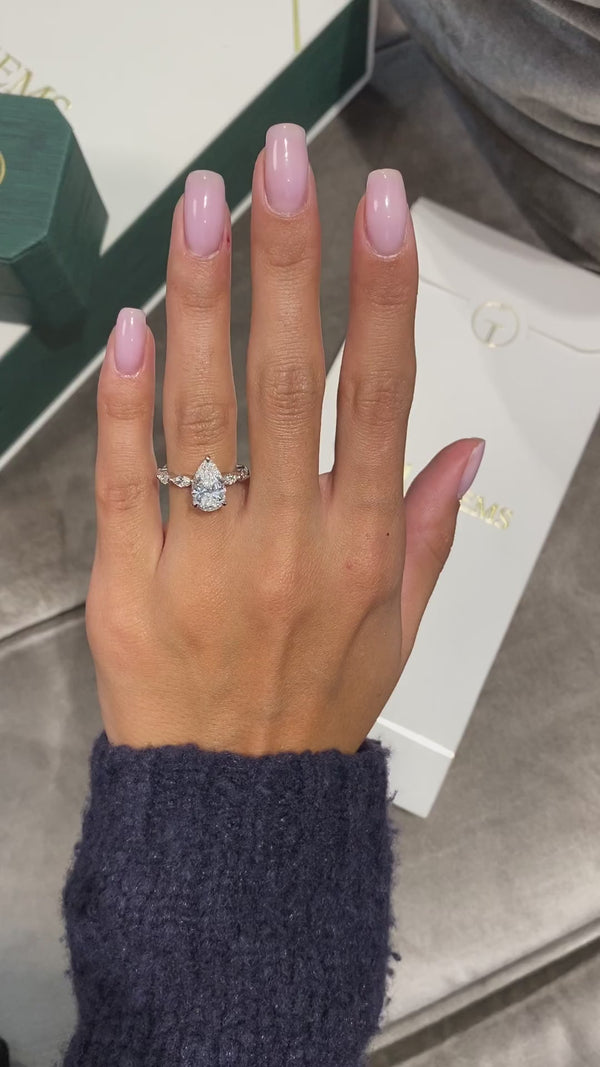 erin - Pear Cut 3.50 Carat Diamond Engagement Ring