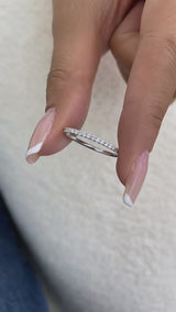 Diamond Half Eternity Ring 0.20 ct TCW, White Gold 14K