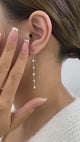 Diamond Threader Earrings 0.7 ct White Gold