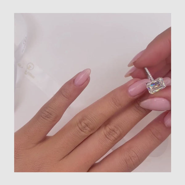 Julie - Emerald Cut 4.25 Carat Diamond Engagement Ring
