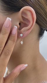 Diamond Jacket Earrings 2.1 ct Rose Gold