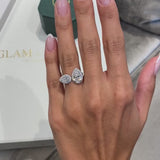 Lilyana Engagement Ring 1.9ct TCW, 14K Gold