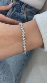 Diamond Tennis Bracelet 4 ct White Gold
