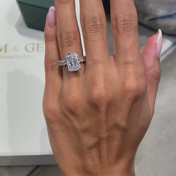 Shay Pave Diamond Engagement Ring, White Gold 18K