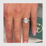 Kim Engagement Ring 3.7ct TCW, 14K Gold