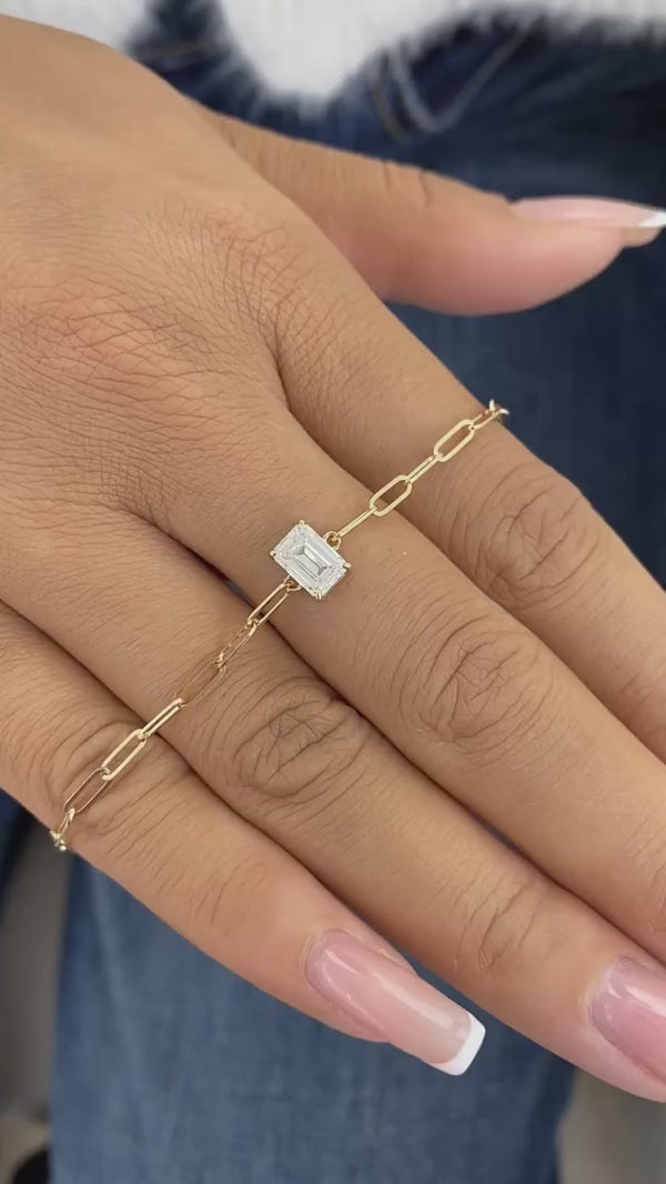 Diamond Chain Bracelet 0.9 ct Yellow Gold