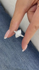 Klyra Engagement Ring 4.2ct TCW, White Gold 14K