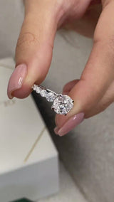 Eliza Engagement Ring 3 Carat White Gold