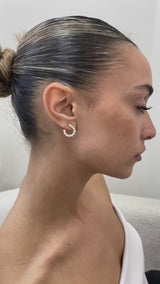 Diamond Hoop Earrings 1.84 Carat Yellow Gold 14K