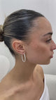 Diamond Hoop Earrings 1.6 ct White Gold