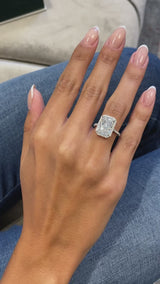 Angelique - Radiant Cut 4.45 Carat Diamond Engagement Ring