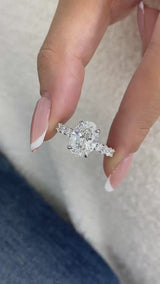 Oriva Engagement Ring 4.7ct TCW, 14K Gold