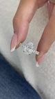 Oriva Engagement Ring 4.7ct TCW, 14K Gold