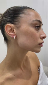 Diamond Hoop Earrings 1.4 ct Rose Gold