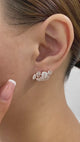Bubbles Diamond Climber Earrings, 14K Gold