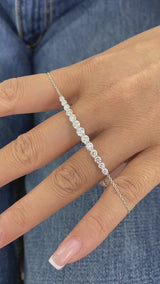 Diamond Charm Bracelet 6.6 ct White Gold