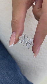 Diamond Cluster Ring 3.30 ct TCW, White Gold 14K