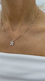 Diamond Pendant Necklace 0.9 ct White Gold