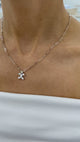 Diamond Pendant Necklace 0.9 ct White Gold