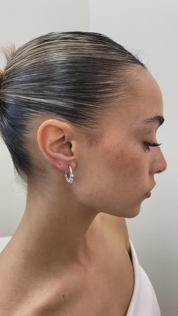 Diamond Chandelier Earrings 0.81 Carat White Gold 14K