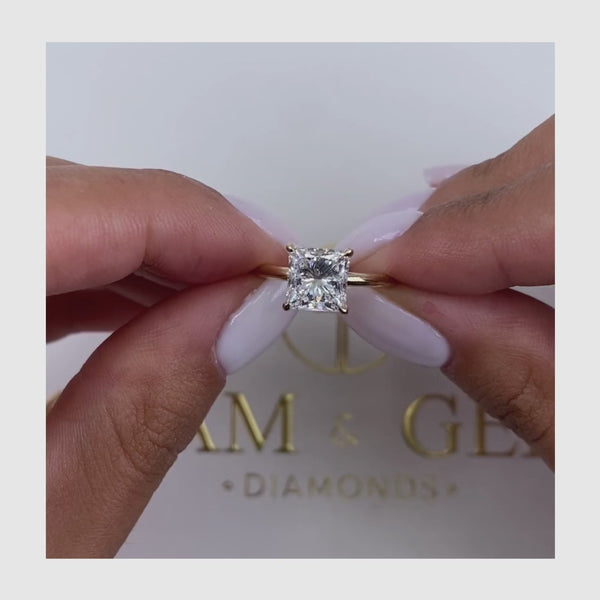 Addison Solitaire Diamond Engagement Ring, Yellow Gold 18K