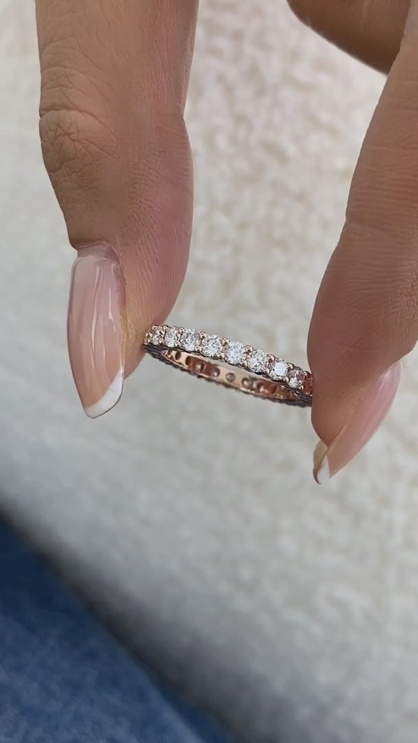 Diamond Eternity Ring 1.34 ct Rose Gold