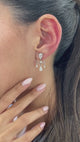 Diamond Chandelier Earrings 2.2 ct White Gold