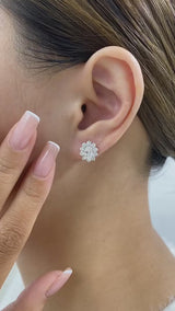 Diamond Stud Earrings 2.3 ct White Gold