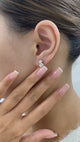 Diamond Post-On Earrings 1.8 ct Yellow Gold